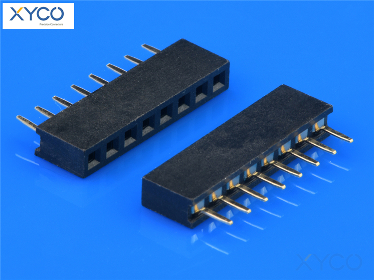 2.0mm單排DIP180°排母 2.0mm單排DIP180°排母